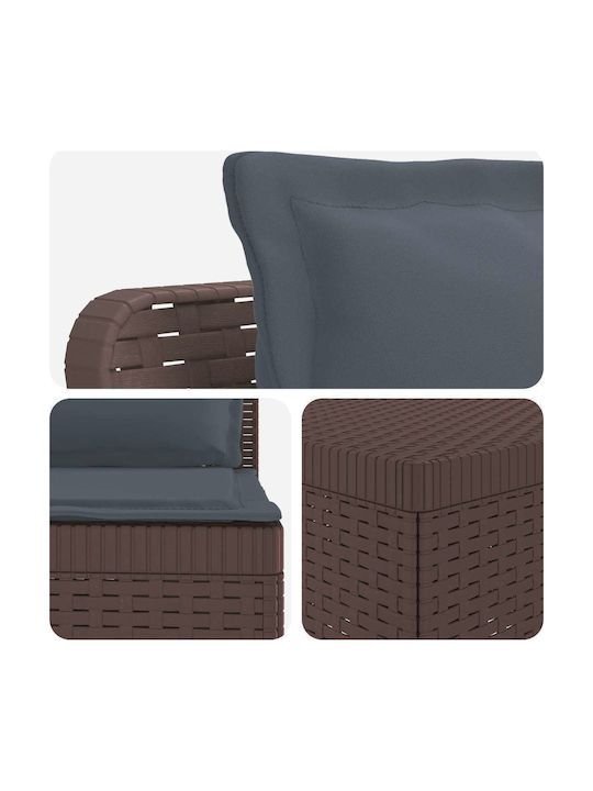 Outdoor Corner Sofa Made of Polypropylene with Cushions