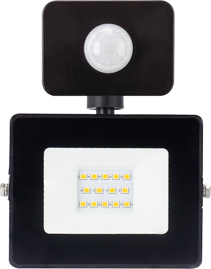 Bemko Waterproof LED Flood Light 10W Natural White 4000K With Motion Sensor IP65