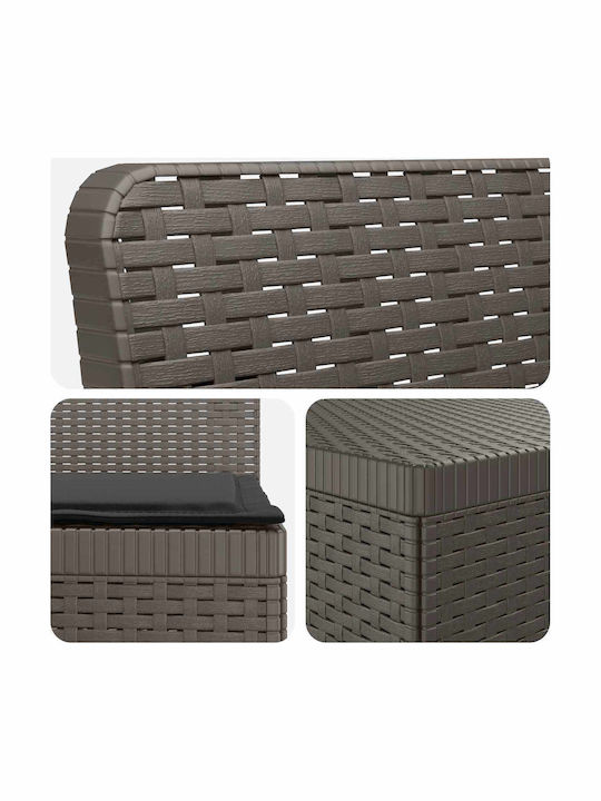 Outdoor Corner Sofa Made of Polypropylene with Cushions