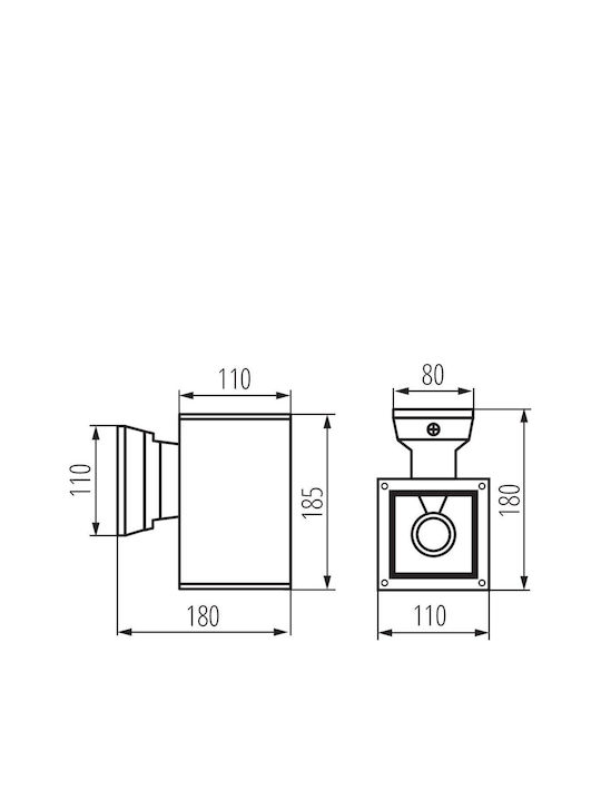 Kanlux Wall-Mounted Outdoor Light E27 IP54