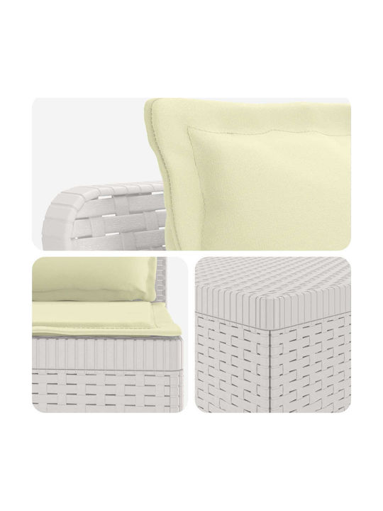 Outdoor Corner Sofa Made of Polypropylene with Cushions
