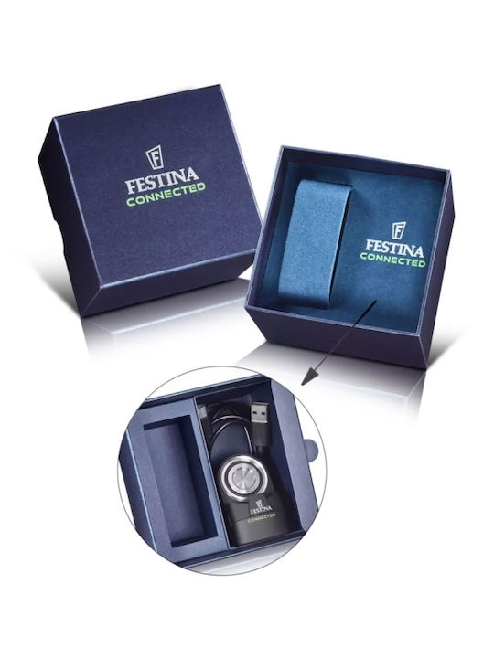 Festina Ceas Bărbați Digital 44mm Cu Baterie Cu Curea Din Cauciuc Gri
