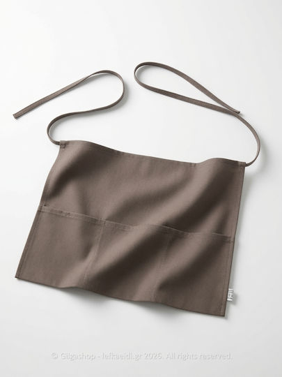 Catering-Schürze Kellner Taille Stoff Polyester 3 Taschen 57×35 cm Gsps5735s0605-taupe Beige