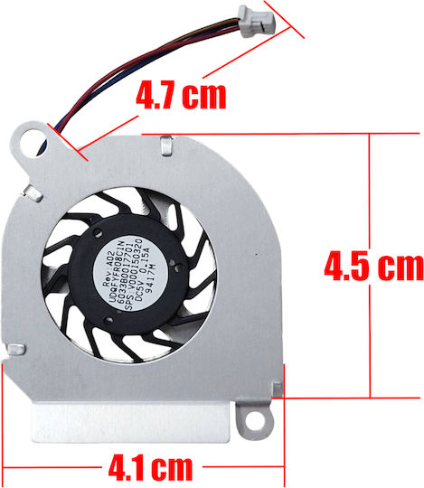 Laptop Fan Cpu Cooling Fan Toshiba Nb100 Nb100-12a Nb100-12m Nb100-127 Nb100-11r Nb100-139 Nb100-12s Nb101 Nb105 6033b0017701 Udqfyfr08c1n V000150320 3pin Code 81761