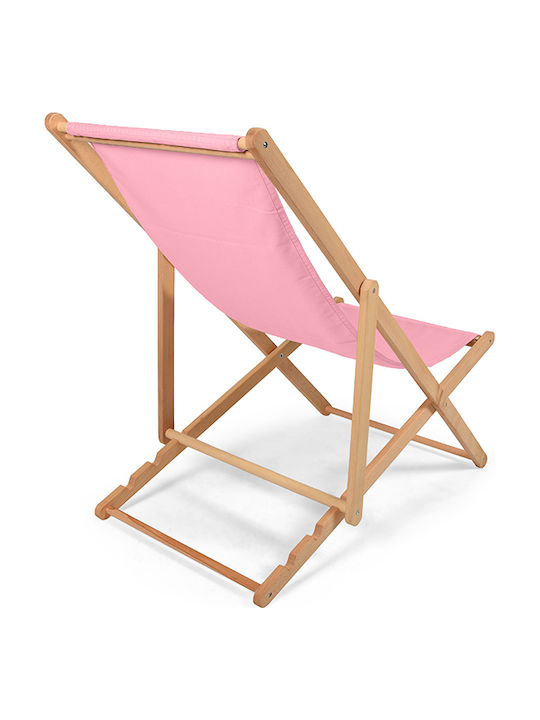 Sezlong Lemnos Cu Material Roz 140x60x80cm
