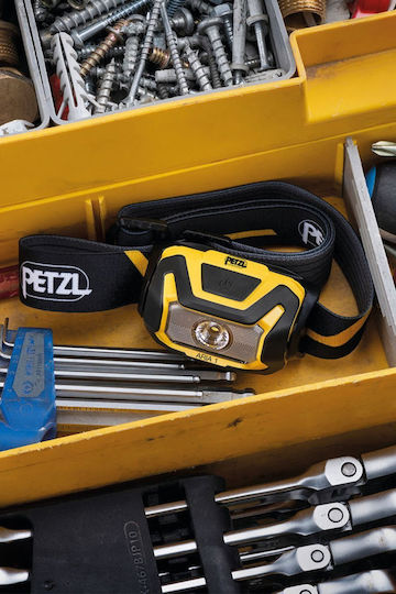 Petzl Rechargeable LED Head Flashlight IP67 with Maximum Brightness 475lm Aria