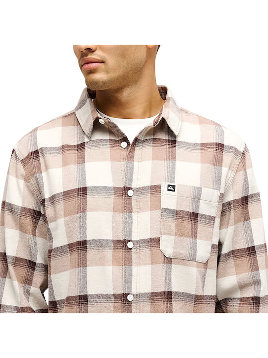 Motherfly Long Sleeve Flannel Shirt in Regular Fit Checked Plaid