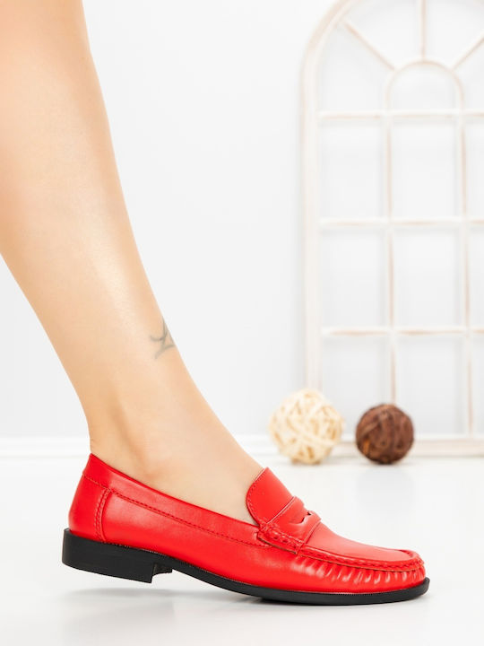 Damen Mokassins in Rote Farbe