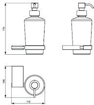 Ideal Επιτοίχιο Dispenser Γυάλινο