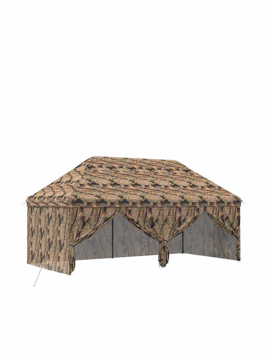 vidaXL Seitliches Sonnenschirm-Rolle für Garten Schwarz 3x6m
