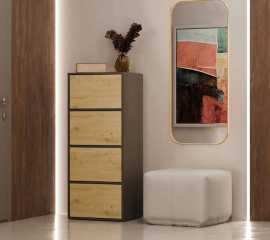 Чекмеджета Графо Алма Дървена Антрацит 50x40x119см