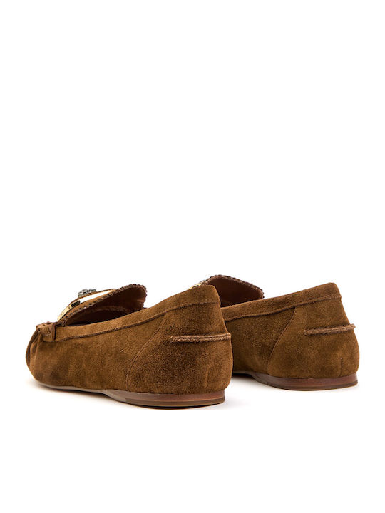 Mocasini dama Loafers în Culoare Maro