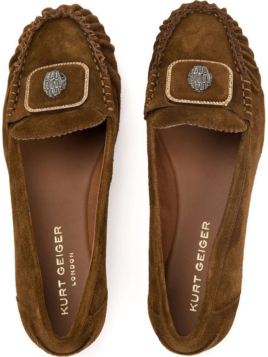 Mocasini dama Loafers în Culoare Maro