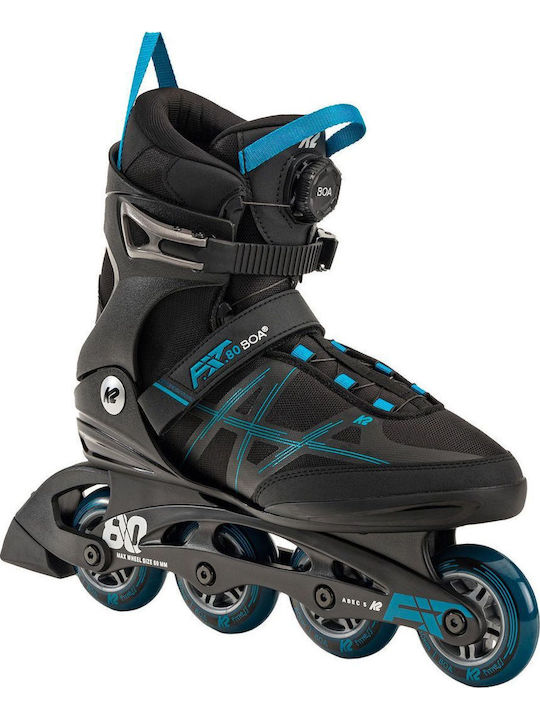 K2 F.I.T 80 Inline Rollers Μαύρα Ενηλίκων