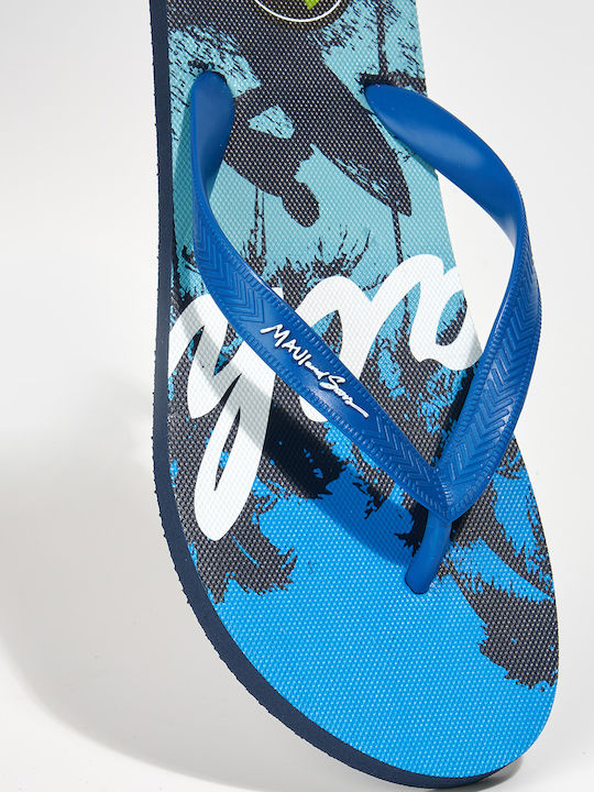 Men's Blue Flip-Flops 0465560000-BLUE