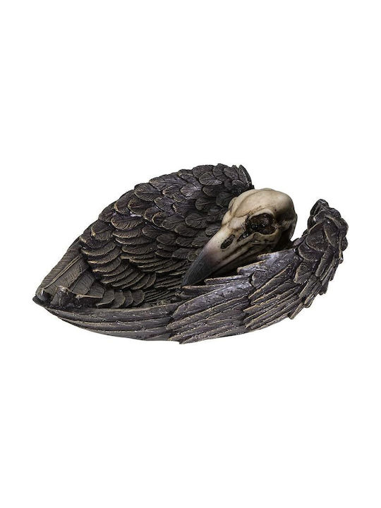 Decorative Raven Skull Tray 17cm 13600
