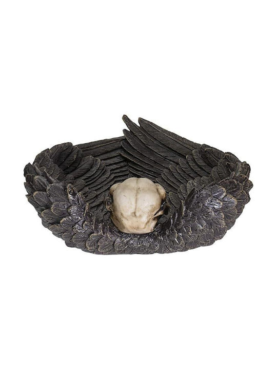 Decorative Raven Skull Tray 17cm 13600
