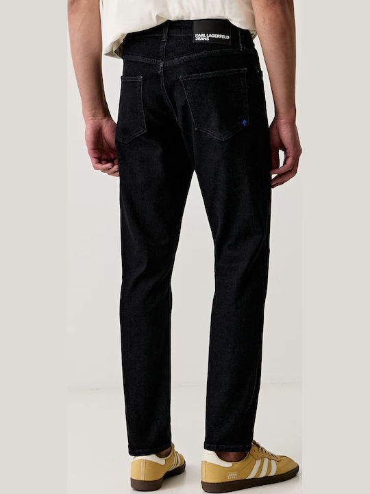 Men's Elastic Jeans Pants with Slim Fit Dark Blue