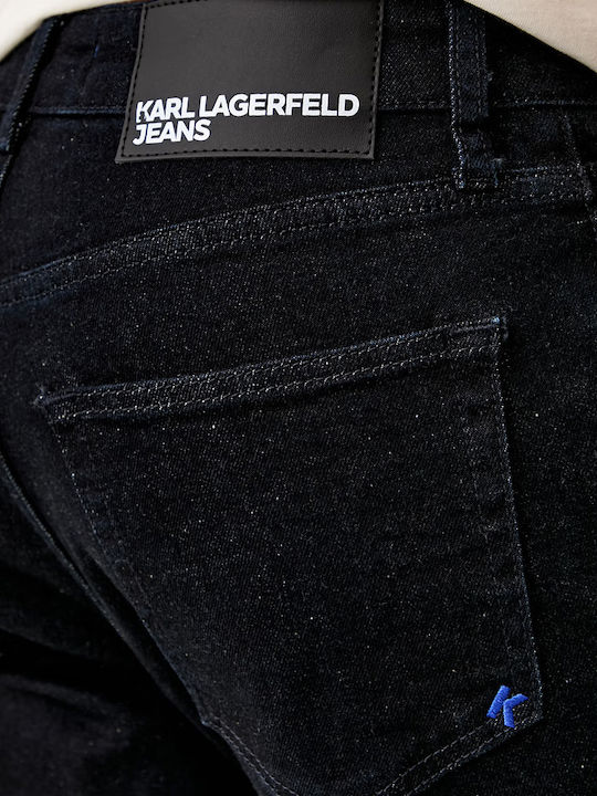 Men's Elastic Jeans Pants with Slim Fit Dark Blue