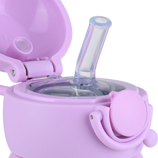 Estia Wonder Bottle Save The Aegean Stainless Steel Kids Thermos Water Bottle with Straw Non Spill Garden Friends 350ml