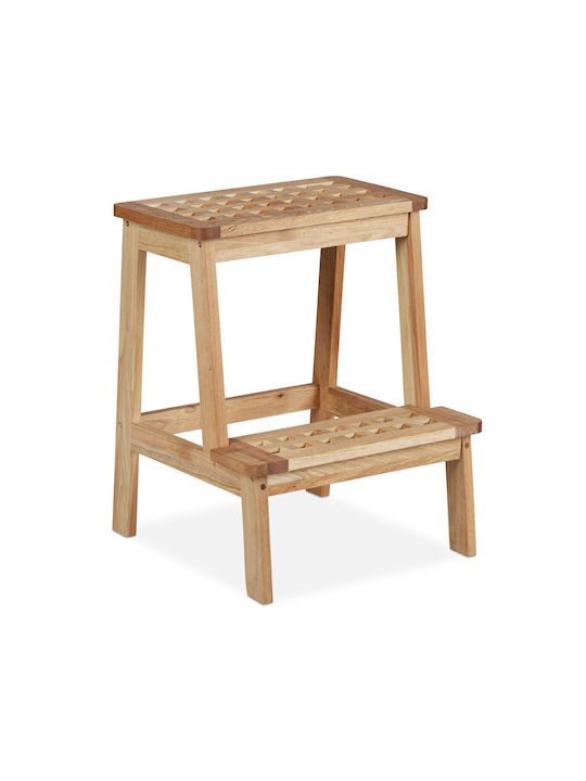 Taburet Din Lemn De Exterior Maro Deschis 38x38x47cm