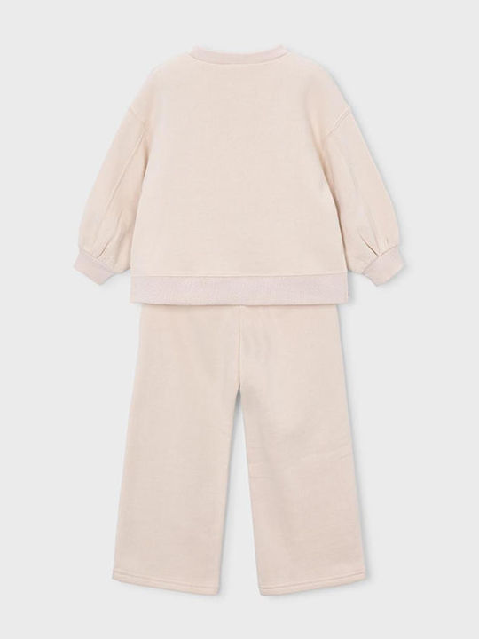 Kids Sweatpants Set Beige 2 Pieces