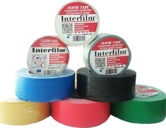Interfilm Self-Adhesive Fabric Tape Blue 50mmx25m 1pcs