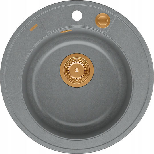 GraniteQ Drop-In Synthetic Granite Kitchen Sink M74xW52cm Silver