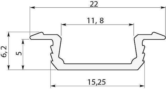 Gtv Gtv LED-Streifen Aluminiumprofil 200cm