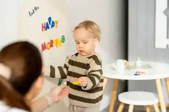 Магнитна дъска за стена кремаво