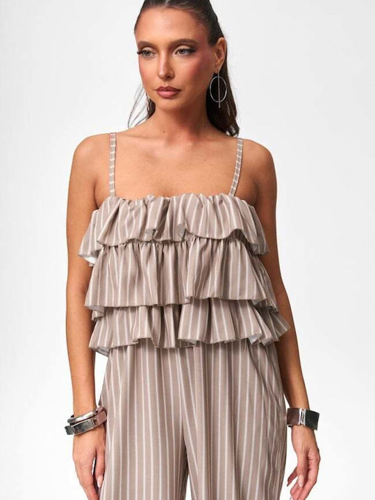 Women's Beige Jumpsuit