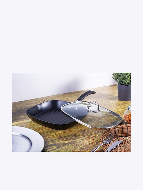 Berlinger Haus Black Professional Collection Grill With Lid made of Aluminum with Stone Coating 28cm