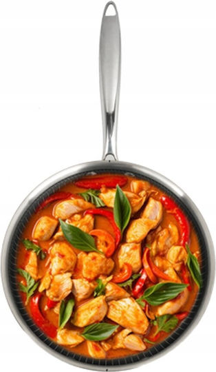 Zilan Pan With Lid made of Stainless Steel with Non-Stick Coating 26cm