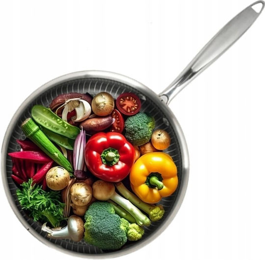 Zilan Pan With Lid made of Stainless Steel with Non-Stick Coating 26cm