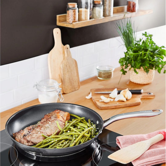 Tefal Hibiscus Τηγάνι από Ατσάλι με Αντικολλητική Επίστρωση 24cm