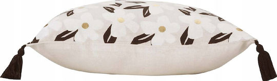 Douceur d'Intérieur Darcy Sofa Cushion 100% Cotton Beige 45x45cm