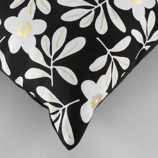 Douceur d'Intérieur Wilma Sofa Cushion 100% Cotton Black 45x45cm