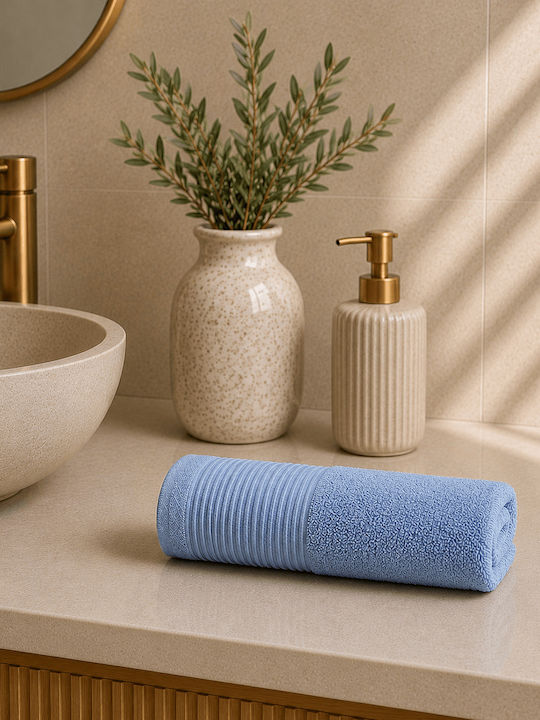Sidirela Hand Towel E-983 30x50cm Blue Weight 600gsm
