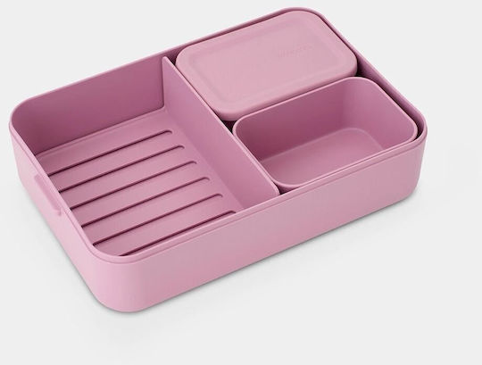 Brabantia Δοχείο Φαγητού Πλαστικό Λιλά με Χωρίσματα 2lt