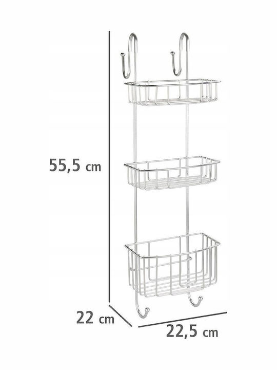 Wenko Wall Mounted Bathroom Shelf Silver