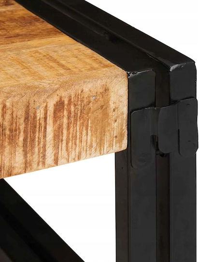 vidaXL Floor Bathroom Shelf Wooden 100x50x23cm Brown
