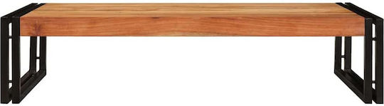 vidaXL Floor Bathroom Shelf Wooden 100x50x23cm Brown