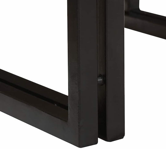 vidaXL Floor Bathroom Shelf Wooden 65x50x23cm Brown