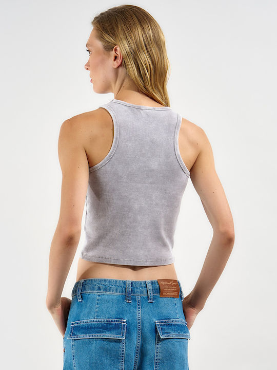 Women's Cotton Sleeveless Grey Blouse