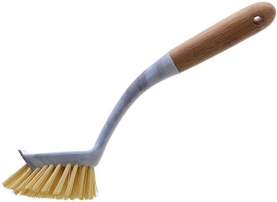 Estia Bamboo Essentials Bamboo Cleaning Brush with Handle White