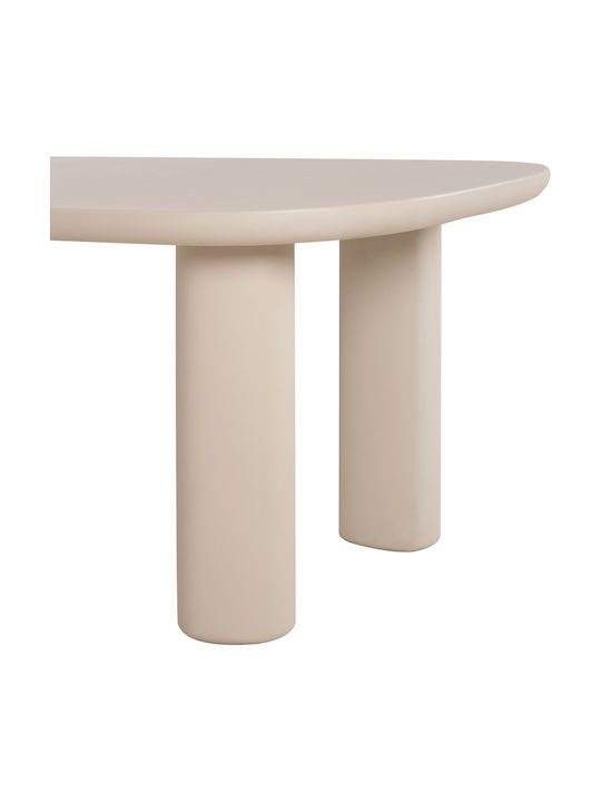 Kiora Esszimmer- und Küchentisch mit Beton-Oberfläche Beige 200x100x75cm