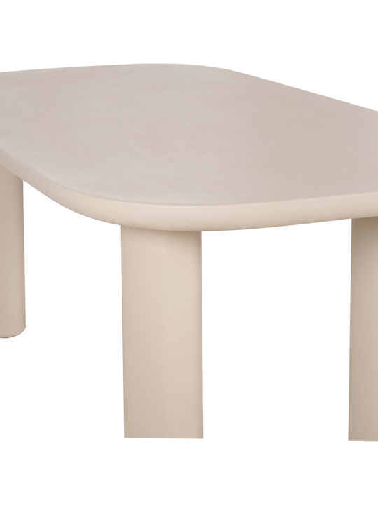 Dining Room Table from Concrete Beige 200x100x75cm