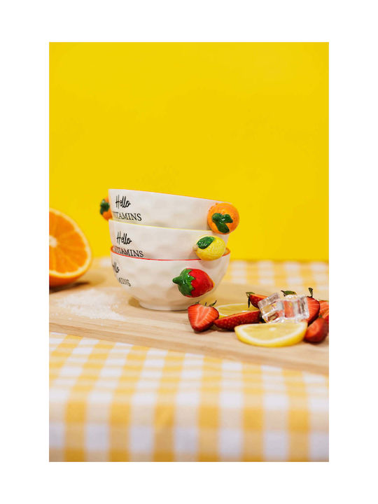 Koart Decorative Porcelain Vase Yellow 11x5xH15cm Porcelain Small Bowl