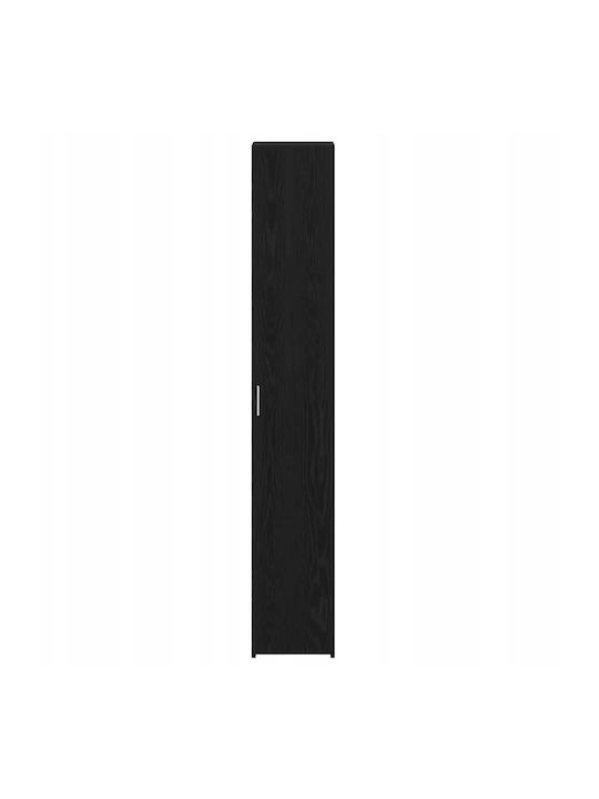 Cabinet Floor High Black Wood 30x42.5x185cm