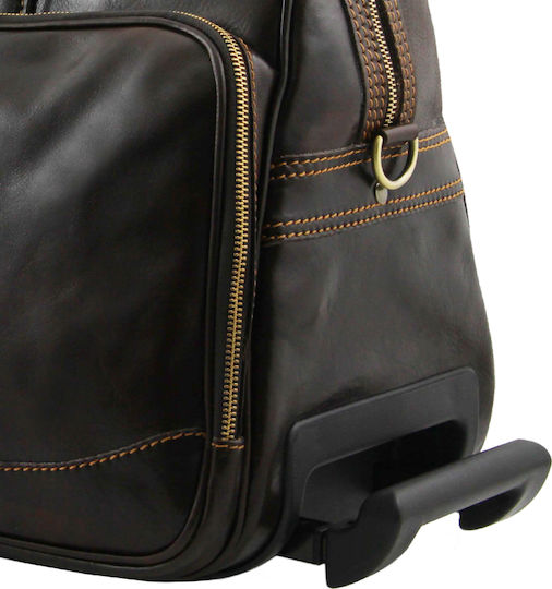 Tuscany Leather Bora Bora Sack Voyage Dark Brown made of Leather L60xW30xH32cm
